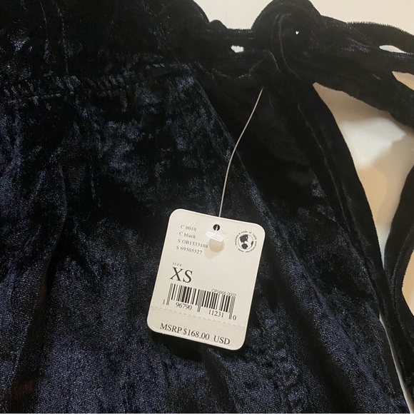 Free People 90s Forever Overall in Black Velvet - Picture 7 of 10